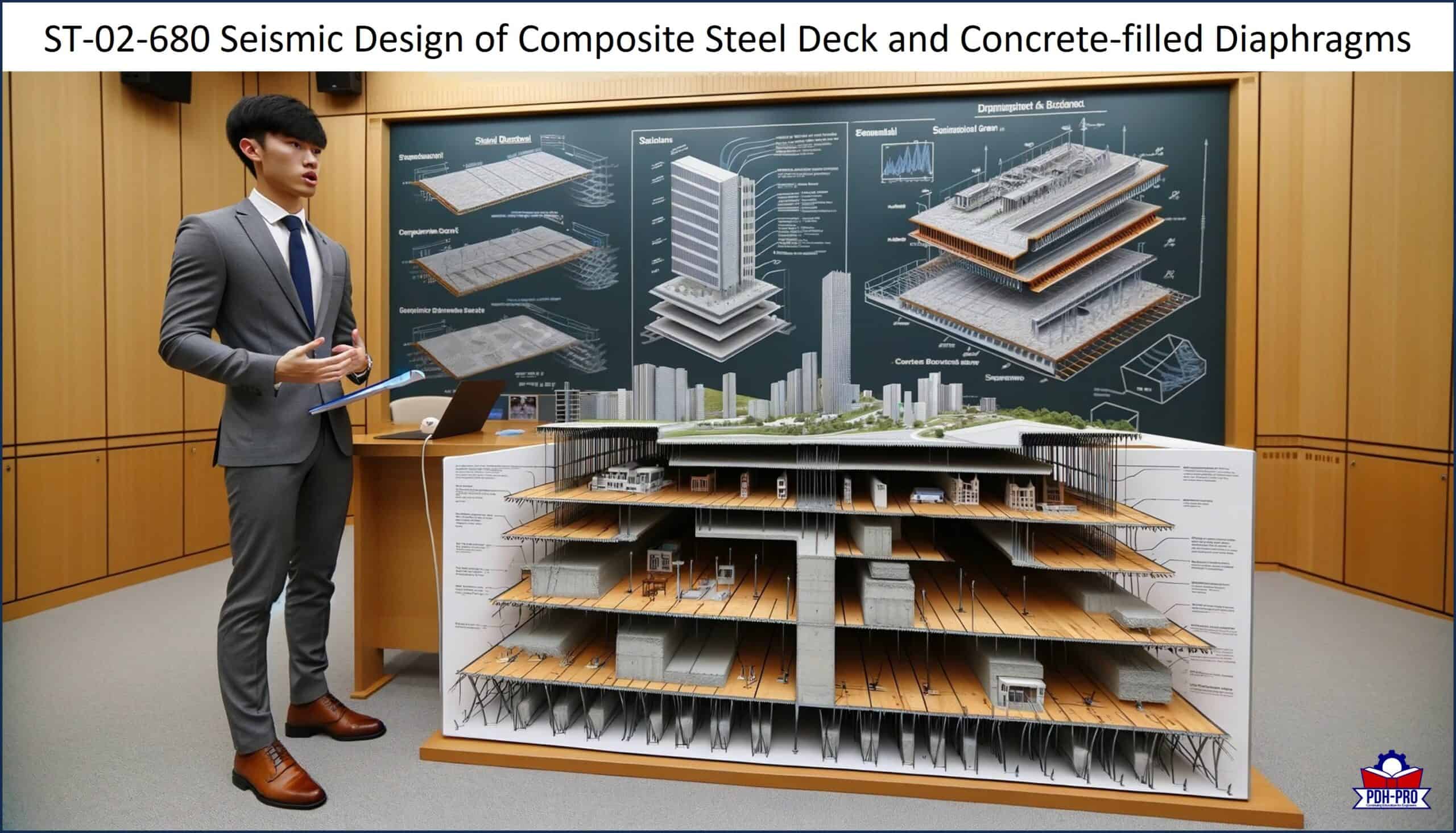 Seismic Design of Composite Steel Deck and Concrete-filled Diaphragms