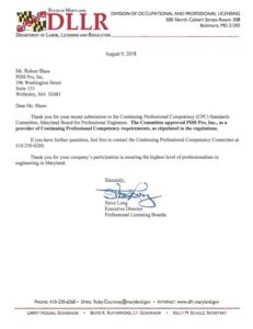 PDH Pro is a Maryland approved CEU provider