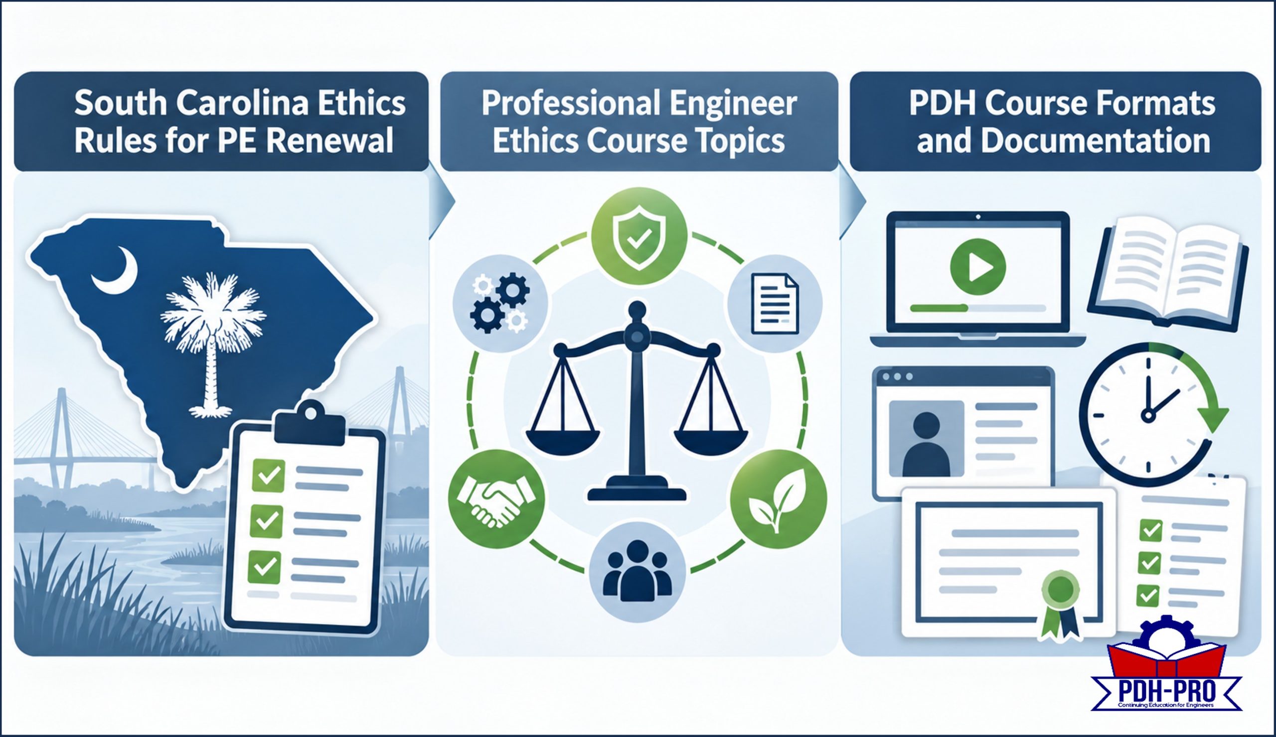 Infographic Engineering Ethics Courses for South Carolina PEs