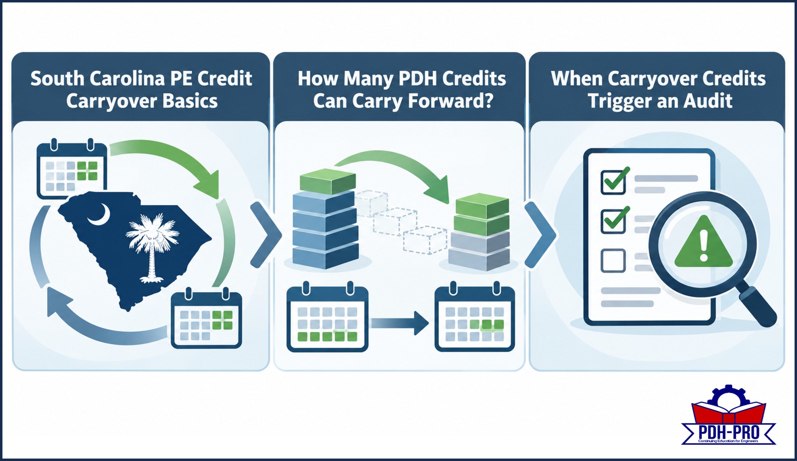 Infographic South Carolina PE Credit Carryover Rules