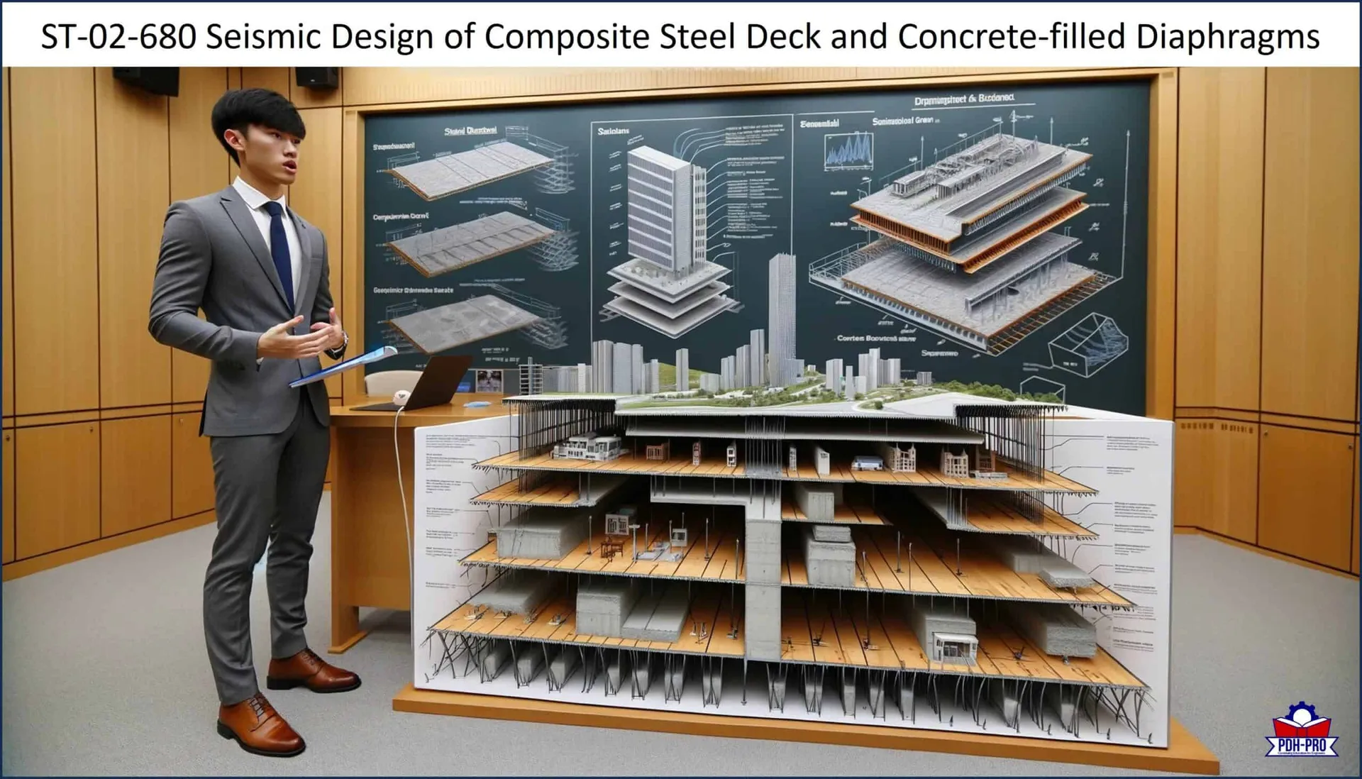 Seismic Design of Composite Steel Deck and Concrete-filled Diaphragms