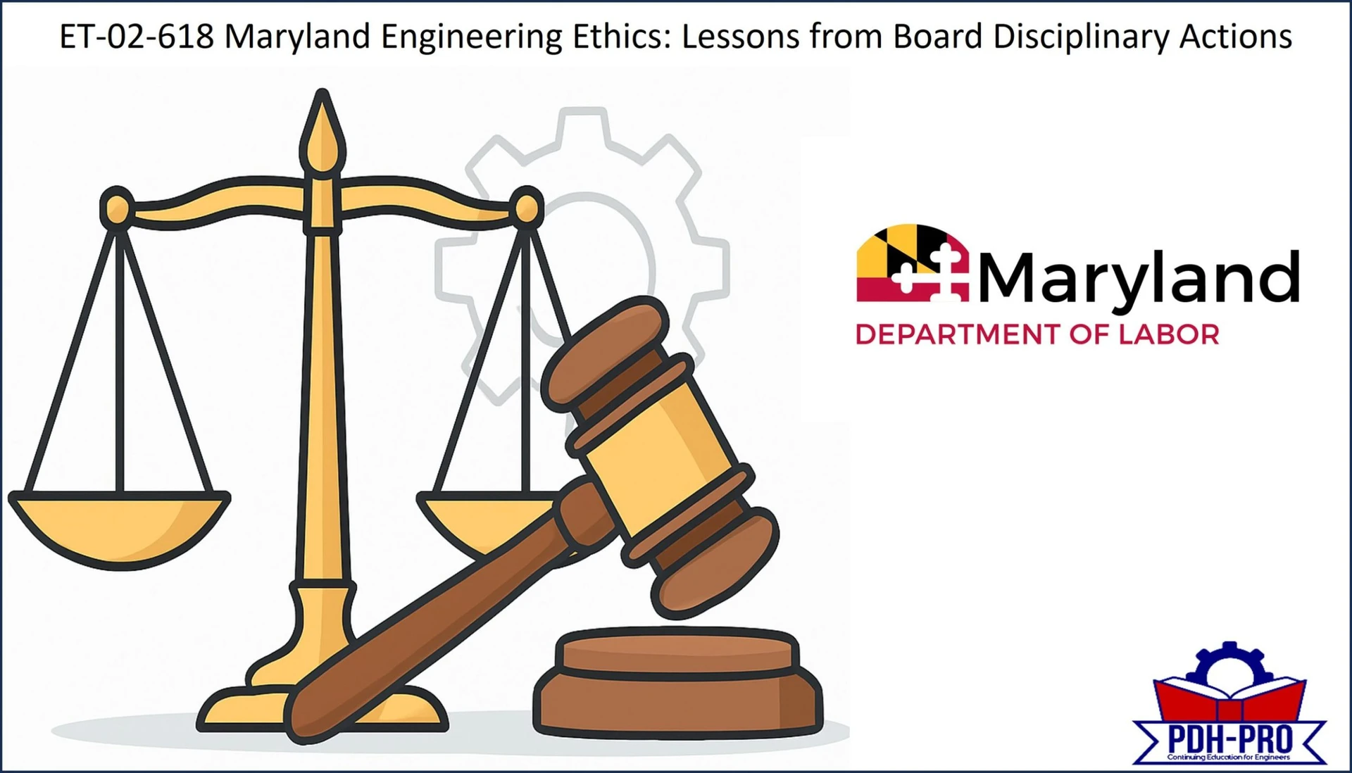 Maryland Engineering Ethics: Lessons from Board Disciplinary Actions