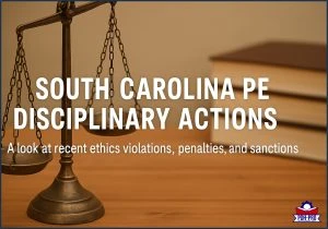 South Carolina Professional Engineer Disciplinary Actions