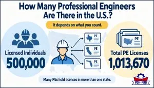How Many Licensed Professional Engineers are there in the US