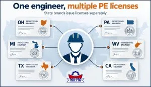 One Engineer Multiple PE Licenses